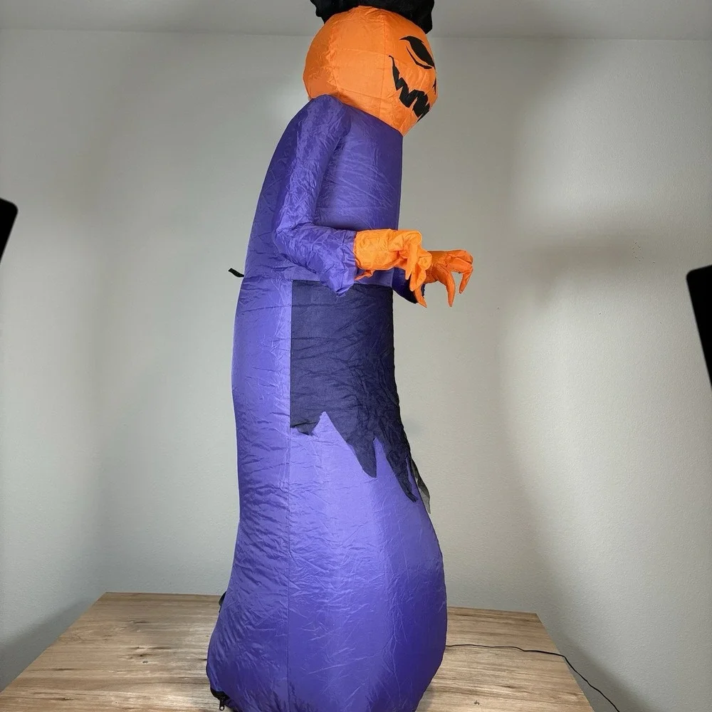 5ft Airblown Inflatable Halloween Pumpkin Reaper Home Accents Holiday Blow Up